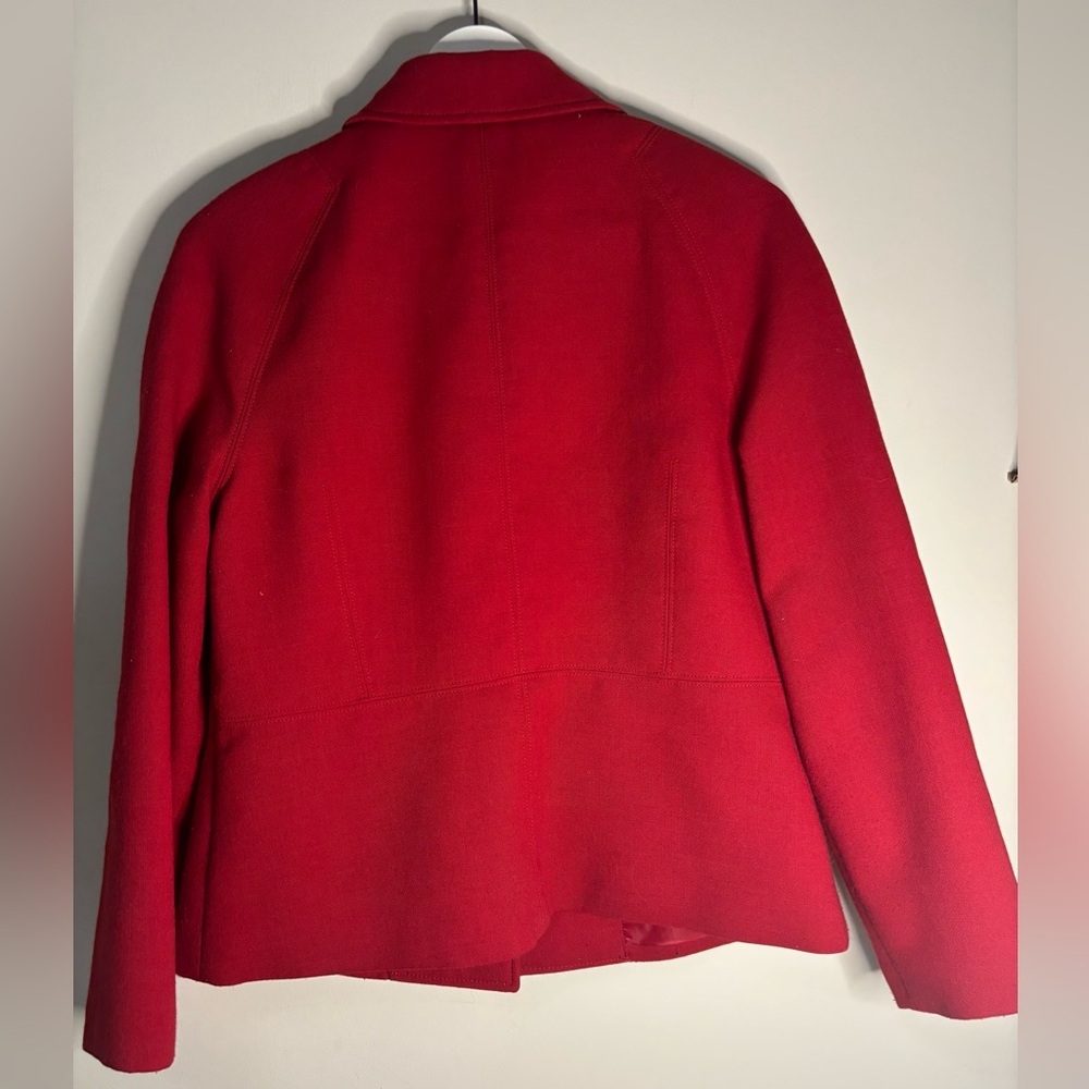Talbots Classic Red wool blend‎ blazer/coat for Women size 12 - Picture 4 of 5